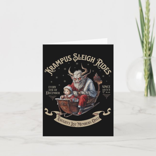 Krampus Sleigh Rides  Card (Front)