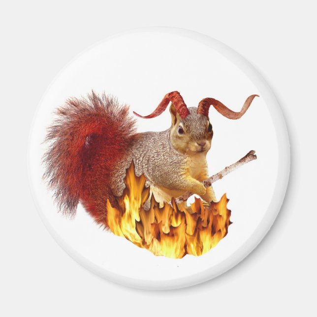 Krampus Squirrel Magnet (Front)