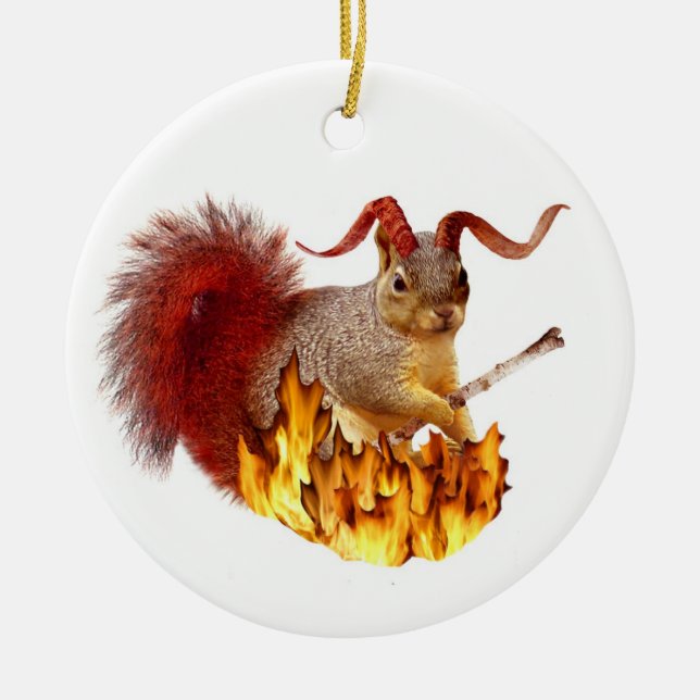Krampus Squirrel Ornament (Front)