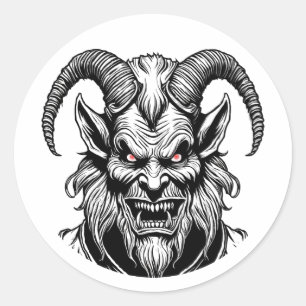 Krampus Sticker Red Eyes