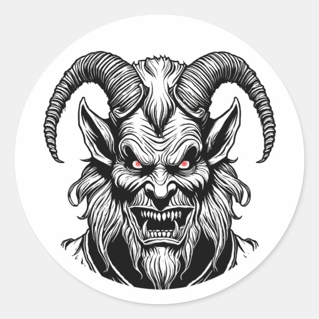 Krampus Sticker Red Eyes (Front)
