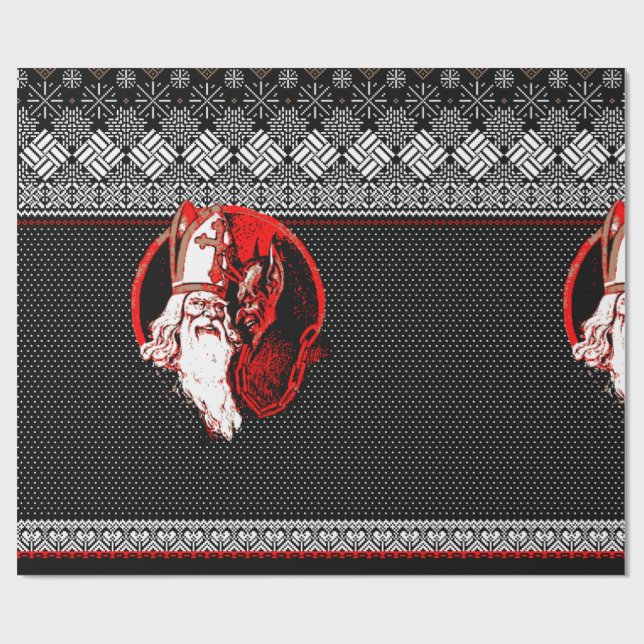 Krampus Sweater Wrapping Paper (Flat)