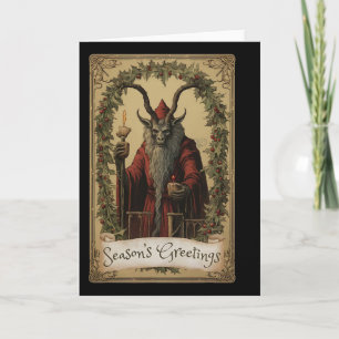 Krampus Tarot Card Design Christmas Season Evil Pa