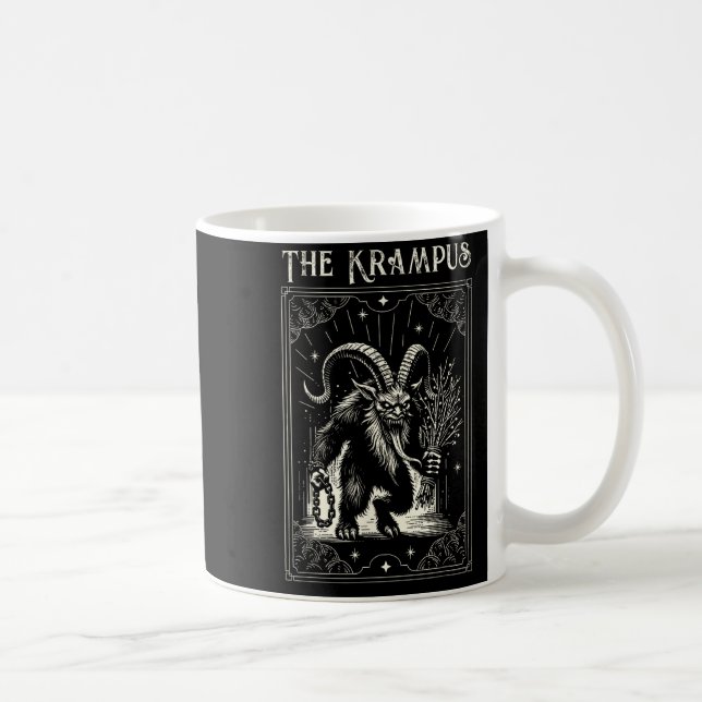 Krampus Tarot Card Design Christmas Season Evil Pa Coffee Mug (Right)