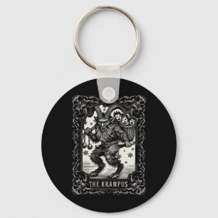 Krampus Tarot Card Design Christmas Season Evil Pa Key Ring