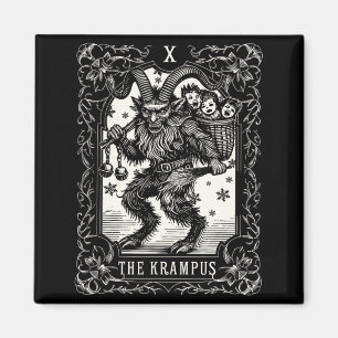 Krampus Tarot Card Design Christmas Season Evil Pa Magnet