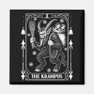 Krampus Tarot Card Design Christmas Season Evil Pa Magnet