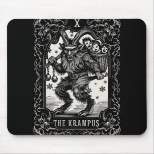 Krampus Tarot Card Design Christmas Season Evil Pa Mouse Mat