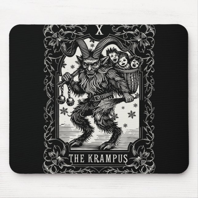 Krampus Tarot Card Design Christmas Season Evil Pa Mouse Mat (Front)