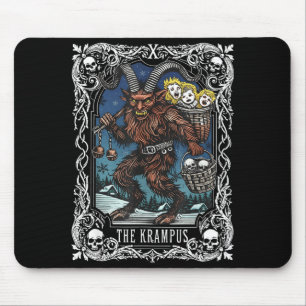 Krampus Tarot Card Design Christmas Season Evil Pa Mouse Mat