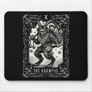 Krampus Tarot Card Design Christmas Season Evil Pa Mouse Mat