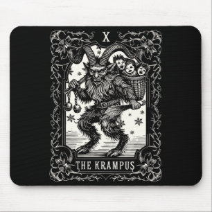 Krampus Tarot Card Design Christmas Season Evil Pa Mouse Mat