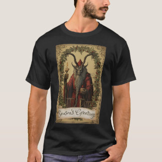 Krampus Tarot Card Design Christmas Season Evil Pa T-Shirt