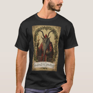 Krampus Tarot Card Design Christmas Season Evil Pa T-Shirt