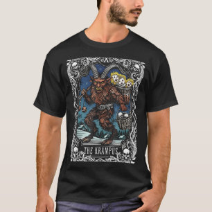Krampus Tarot Card Design Christmas Season Evil Pa T-Shirt