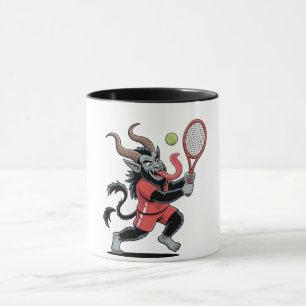Krampus Tennis Christmas Court Demon Tennis Mug