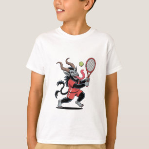 Krampus Tennis Christmas Court Demon Tennis T-Shirt