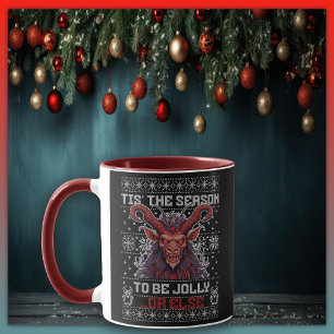 Krampus Tis The Season To Be Jolly Or Else Mug