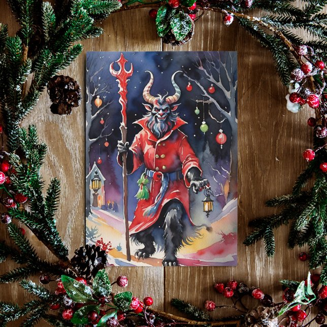 Krampus Winter Solstice Yule Holiday Card (Creator Uploaded)