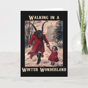 Krampus Winter Wonderland Gothic Christmas Design Card