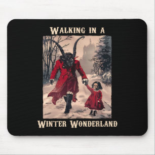 Krampus Winter Wonderland Gothic Christmas Design Mouse Mat