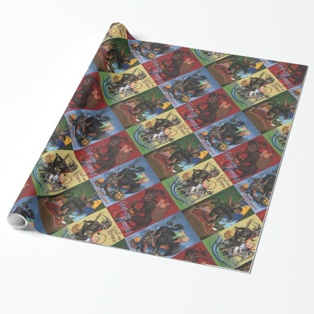 Krampus wrapping paper (Unrolled)