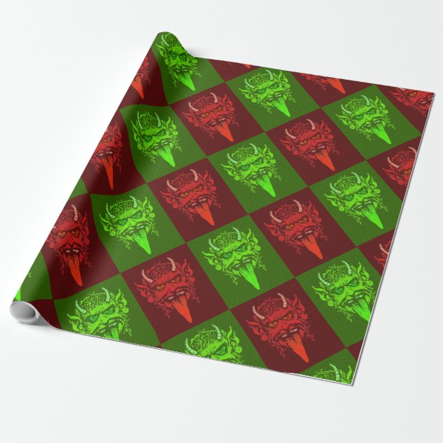 Krampus Wrapping Paper (Unrolled)