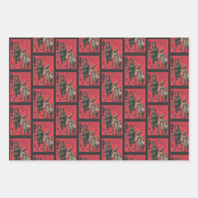 Krampus Wrapping Paper Set 2 (Front)