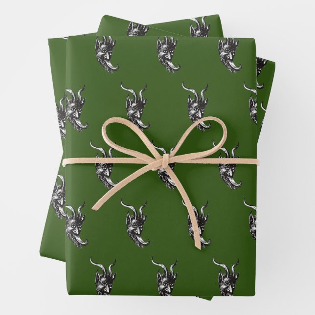Krampus Wrapping Paper Sheet (In situ)