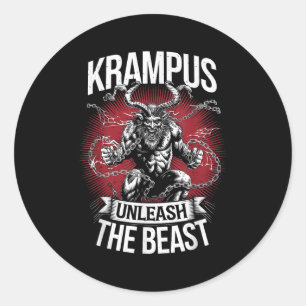 Krampusnacht Christmas Monster Krampus Lover Festi Classic Round Sticker