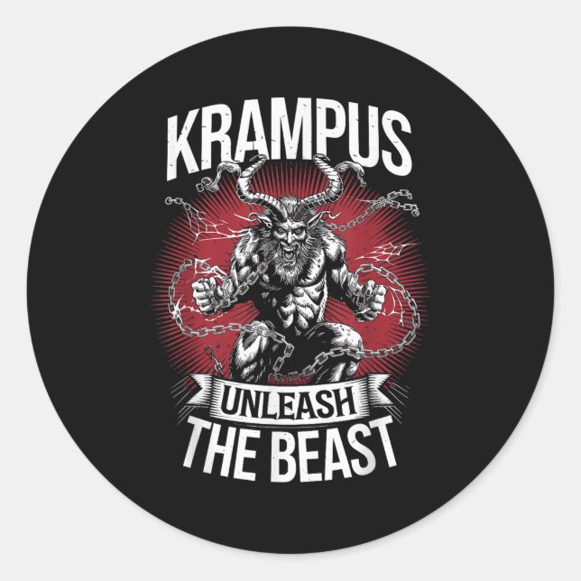 Krampusnacht Christmas Monster Krampus Lover Festi Classic Round Sticker (Front)