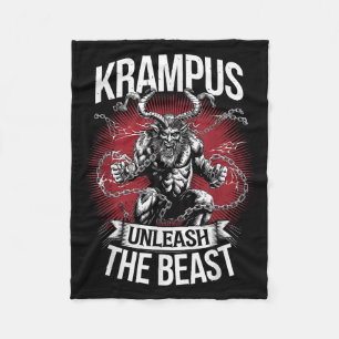Krampusnacht Christmas Monster Krampus Lover Festi Fleece Blanket