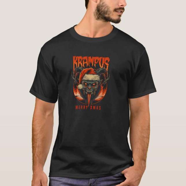 Krampusnacht Christmas Monster Krampus Merry Xmas  T-Shirt (Front)