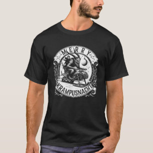 Krampusnacht Krampus on a Snowmobile T-Shirt