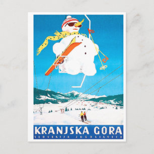 Kranjska Gora, Slovenia, Yugoslavia, vintage Postcard