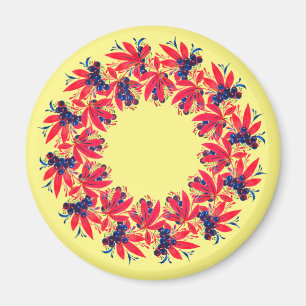 Kranz aus Trauben und Blättern Magnet