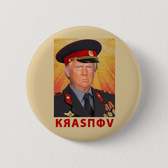 Krasnov Trump 6 Cm Round Badge (Front)