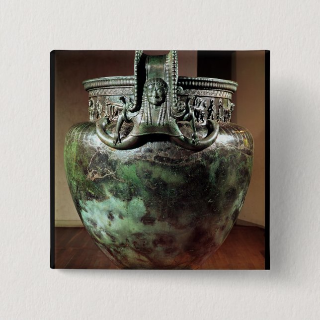 Krater, from the Tomb of a Princess of Vix 15 Cm Square Badge (Front)