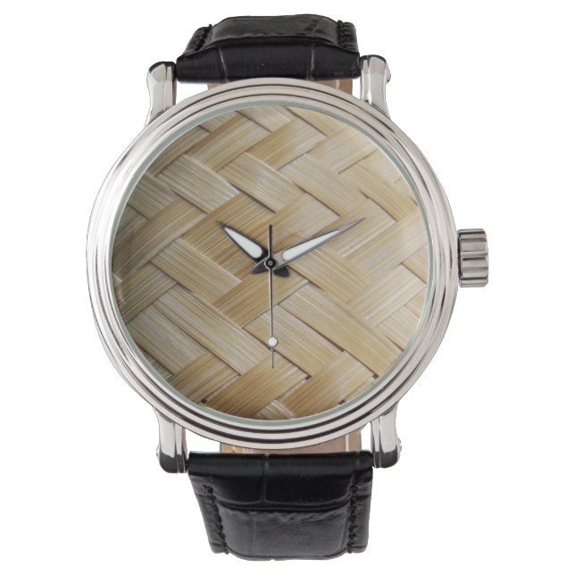 Kratip Thai Lao Isan Bamboo Rice Basket Watch (Front)