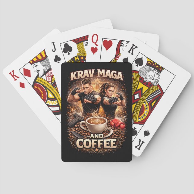 Krav Maga and Coffee Playing Cards (Back)