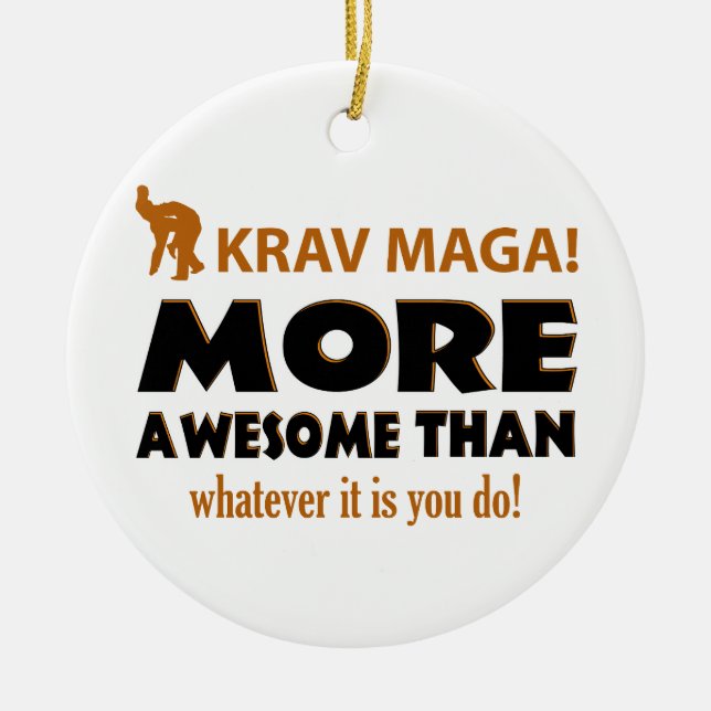 KRAV MAGA! DESIGN CERAMIC TREE DECORATION (Front)