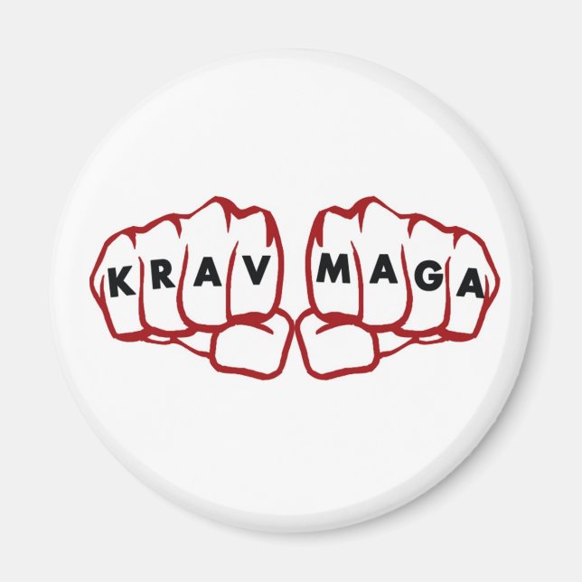 Krav Maga Fighting fists Magnet (Front)