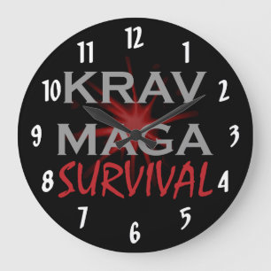 Krav Maga Large Clock