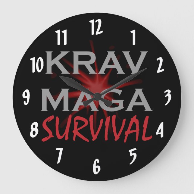 Krav Maga Large Clock (Front)