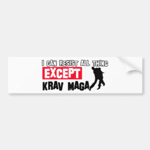 krav maga martial design bumper sticker