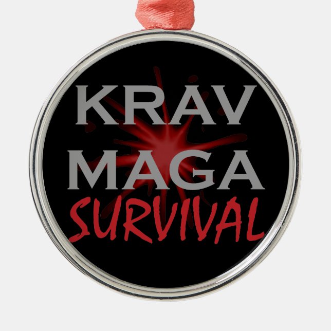 Krav Maga Metal Tree Decoration (Front)