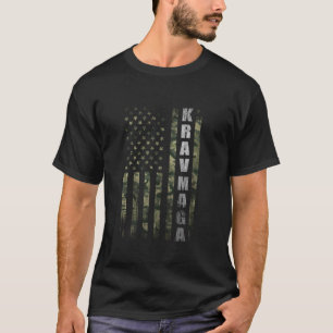 Krav Maga USA American Flag Camo Fan Vintage T-Shirt