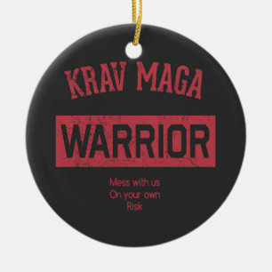 Krav Maga Warrior Ceramic Tree Decoration