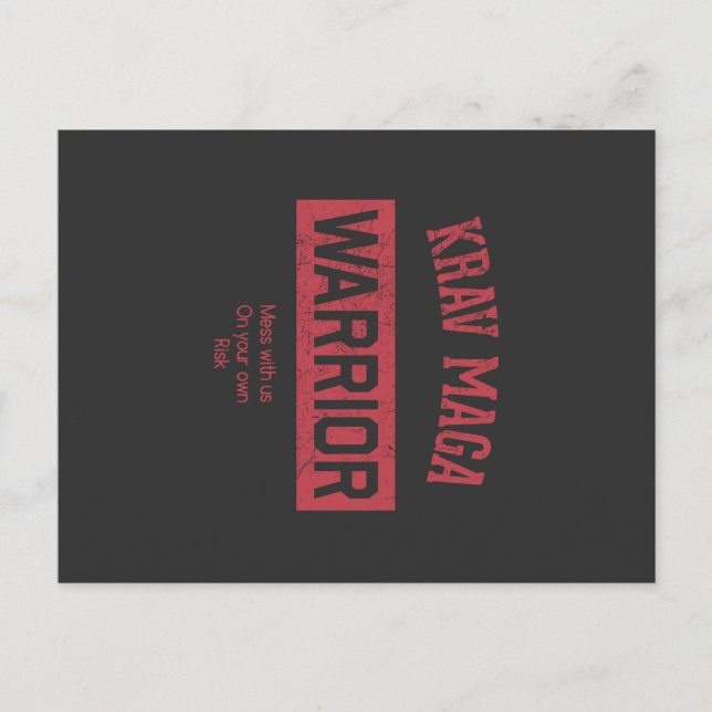 Krav Maga Warrior Postcard (Front)