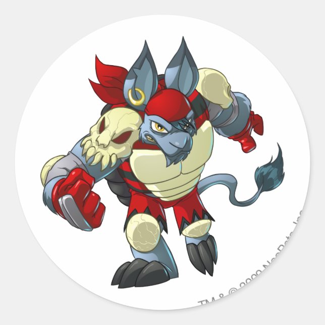 Krawk Island Team Captain 2 Classic Round Sticker (Front)